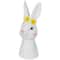9" White Easter Bunny Bust with Daisy Flower Crown